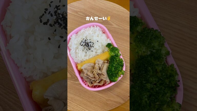 生姜焼き弁当です〜🍙 #vlog #お弁当 #ずぼら飯 #ひとりごはん #自炊 #毎日弁当 #簡単レシピ #ずぼら弁当 #おかずレシピ