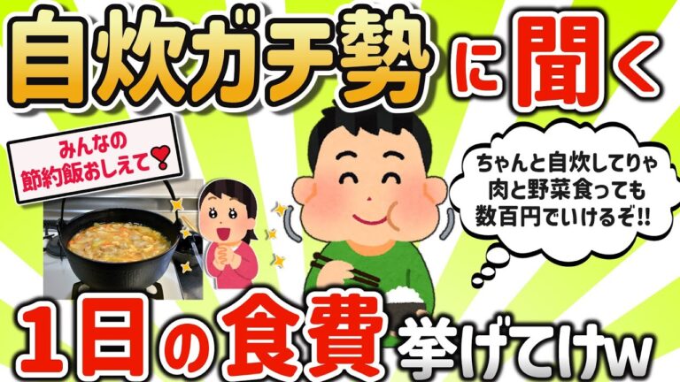 【2ch有益スレ】自炊ガチ勢「食費1日1000円はエアプ」ホントはいくらかかるか挙げてけｗ【ゆっくり解説】