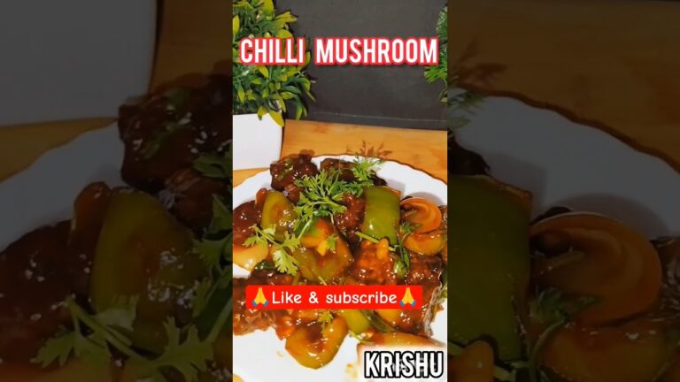 Chilli Mushroom recipe | Mushroom chilli #shortvideo#recipe#cooking#streetfood#short#shorts
