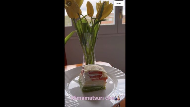ひな祭りケーキ🎎💕米粉でグルテンフリー ミルクレープを作ってみました♡