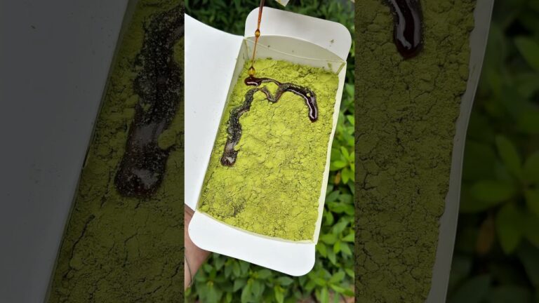 トロトロすぎて掴めない抹茶わらび餅🍵 #japanesefood