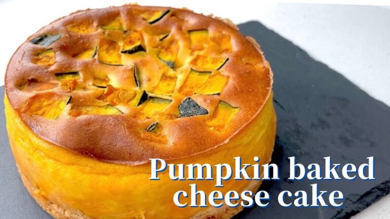 超 簡単！ かぼちゃの ベイクド チーズケーキ /  Pumpkin baked cheese cake  草花を眺めながら