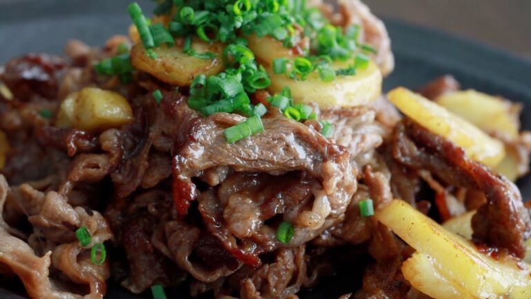 #020 別海町発酵バターを使った　牛肉とじゃがいものバターしょうゆ炒め