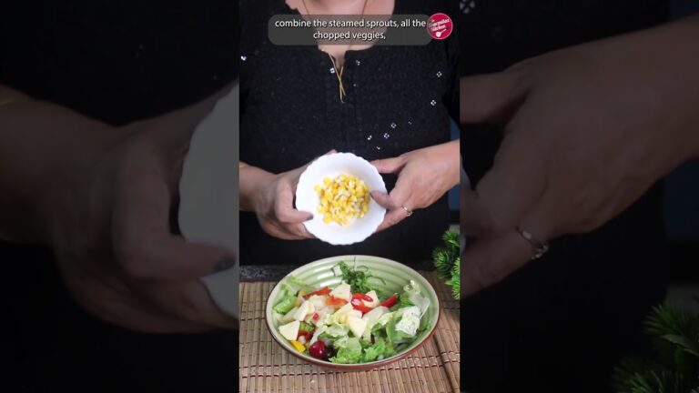 減量のためのスプラウトサラダのレシピ + 油小さじ1杯で揚げるタンドリーチキン #shorts #youtubeshorts