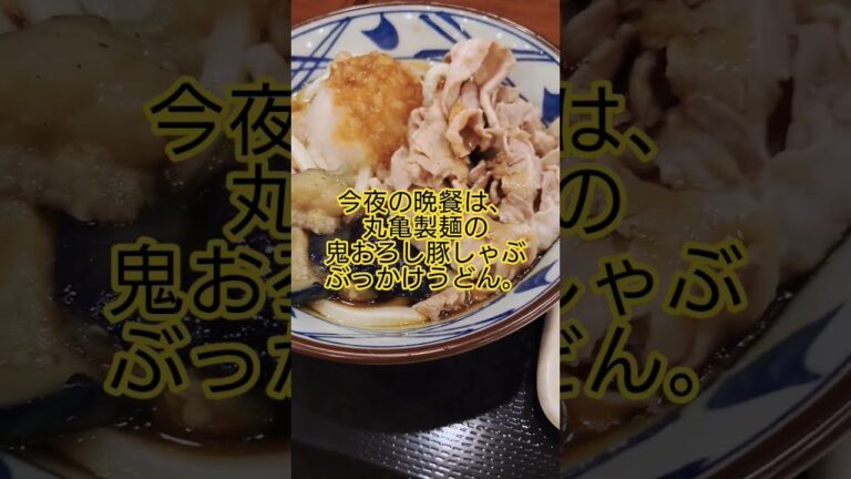 丸亀製麺の鬼おろし豚しゃぶぶっかけうどん　 #丸亀製麺所　 #鬼おろし豚しゃぶぶっかけうどん　#美味しい　#Udon #japan