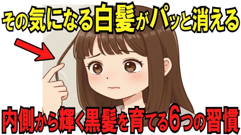 【白髪対策】白髪の悩みを希望に変える！心穏やかに始める美髪ケア〜内側から輝く黒髪を育てる6つの習慣〜【アンチエイジング】健康の雑学