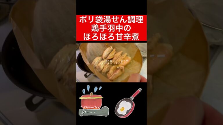 鶏手羽中のほろほろ甘辛煮　簡単ポリ袋クッキング #おうちごはん #cooking #料理