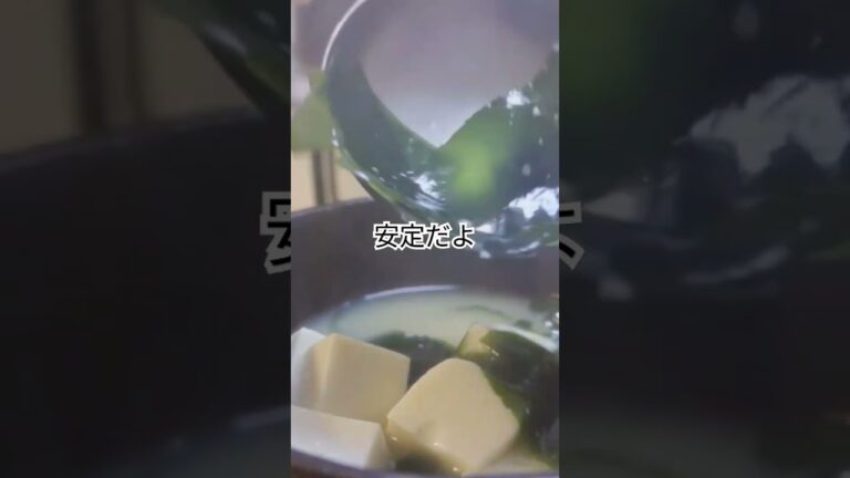 豆腐とわかめの味噌汁だよ #料理 #料理動画 #レシピ #簡単レシピ #味噌汁 #和食