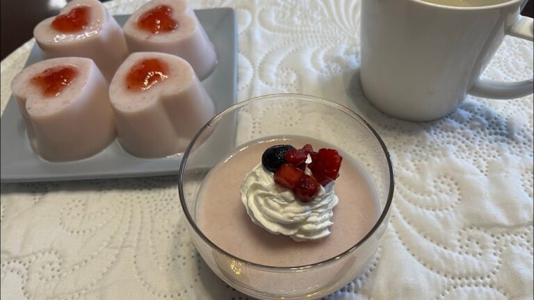 レンジで簡単いちごミルクプリン/チンして混ぜて冷やすだけの簡単美味しいレシピです♡