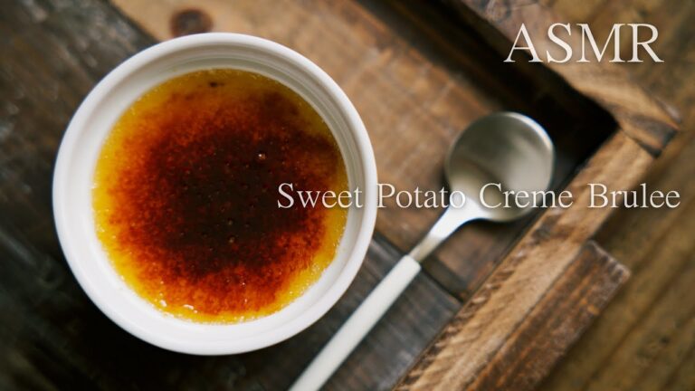 🍠さつまいもで作るクレームブリュレの作り方（レシピ）｜4K｜How to make Sweet Potato Creme Brulee  (recipe）｜
