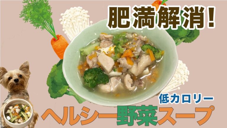 【愛犬手作りご飯】低カロリー！肥満解消「ヘルシー野菜スープ」