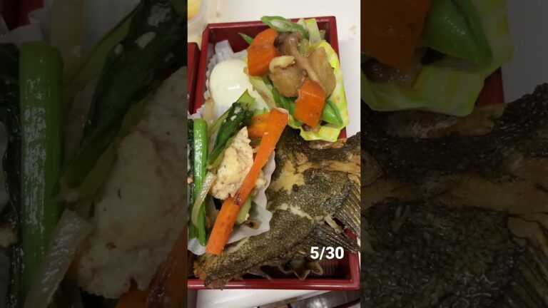カレイ唐揚げ、ゴボウ天、茹卵、長芋の煮物、小松菜炒め