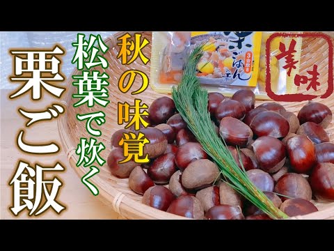 【松葉で炊く】絶品🌟体に優しい『旬の栗ご飯の作り方』 美味しい炊き込みご飯🍚おこわ🌟炊飯器で簡単！栗の茹で方🌰秋の味覚