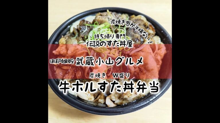 【武蔵小山グルメ】「伝説のすた丼屋」～炭焼き牛ホルすた丼ｗ盛り～ ビターな炭焼きを感じるコク旨ブラックガーリックタレがコッテリ美味い！