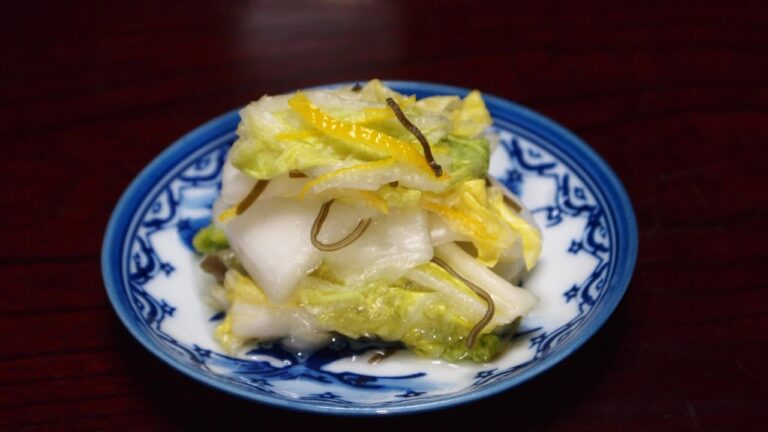 白菜１/４　柚子を入れて【白菜の漬物】