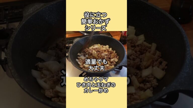 【簡単】新玉ねぎと豚ひき肉カレー炒め！材料２つ #簡単レシピ