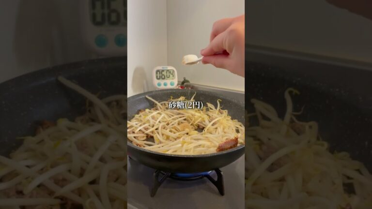 もふ夫婦が作る『ひき肉のもやし煮』です！