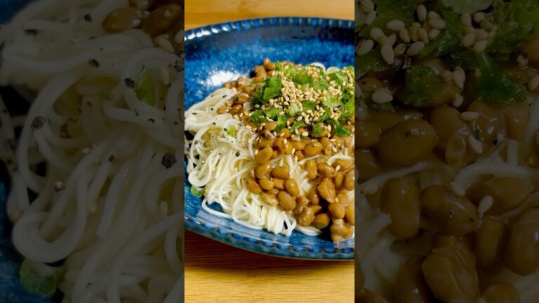 やる気0でもヘルシーに食べたいズボラ女の定番そうめん #簡単レシピ #料理 #ズボラ飯 #時短レシピ #自炊 #ヘルシー #ダイエット #麺 #納豆 #おうちごはん #おつかれ飯