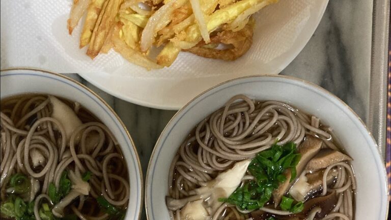 かき揚げ蕎麦tempura soba カリッと美味しい😋#天ぷらそば #天ぷら