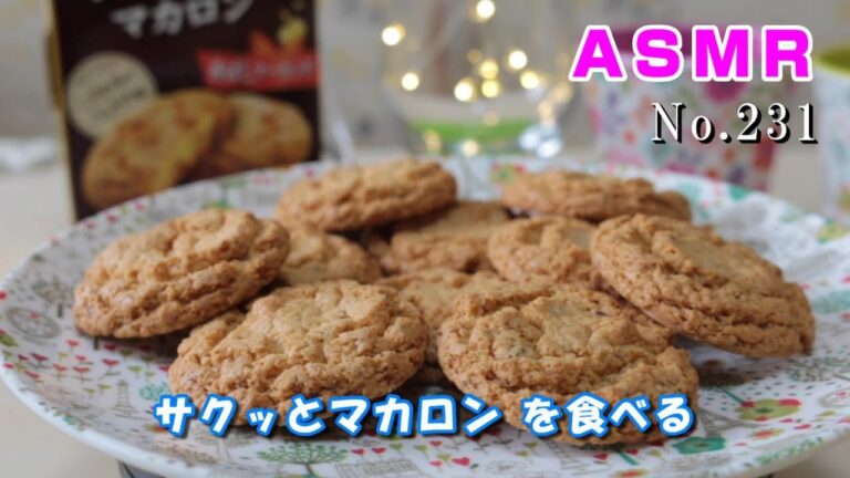 【咀嚼音/ASMR】カバヤ食品 サクッとマカロンを食べる【No.231】