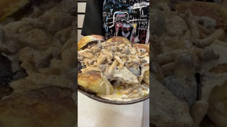 【ナスのスパイシー豚肉ハサミ焼きキノコマヨクリームソース】#簡単レシピ