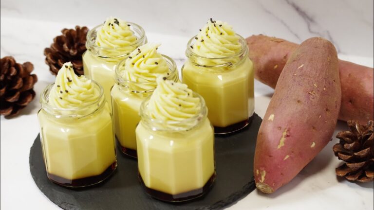 さつまいものなめらかプリン　sweet potato pudding　１５０ccの容器約7個分