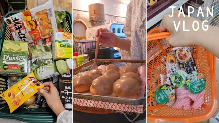 일본 브이로그｜모닝 편의점·마트 장보기🛒 여름 반찬🍲 오트밀 단호박수프·아보카도 파스타·지옥에서 온 모카빵 만들며 집콕 요리 일상