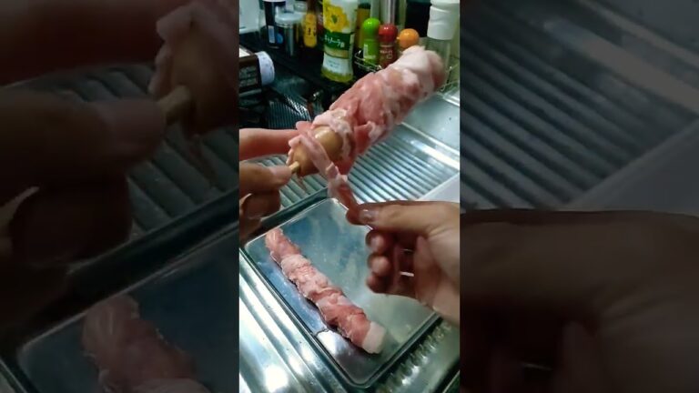 豚バラ巻き焼き #shorts #料理 #豚バラ #bbq
