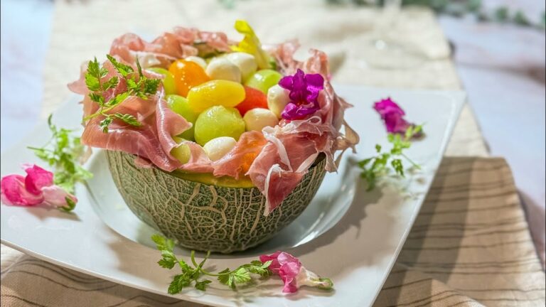 生ハムメロンのカプレーゼ