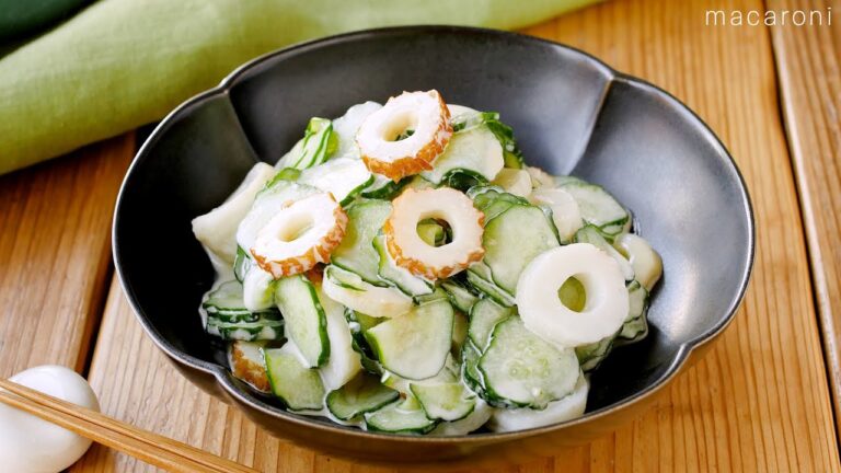 【ちくわときゅうりのわさびマヨネーズ和え】マヨネーズとめんつゆが相性抜群♪