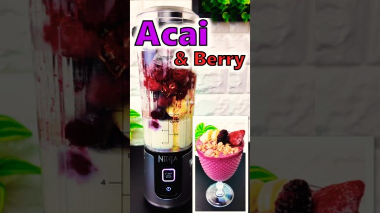 アサイーボウル(アサイーとベリーとバナナのスムージー) Acai Berry Banana Mixed Food by Ninja blast