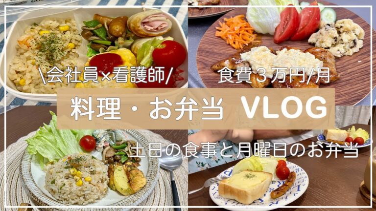 【料理・お弁当vlog🍴】ワンプレートご飯と頑張らないお弁当✨/チキン南蛮.エビピラフ.エビピラフ弁当