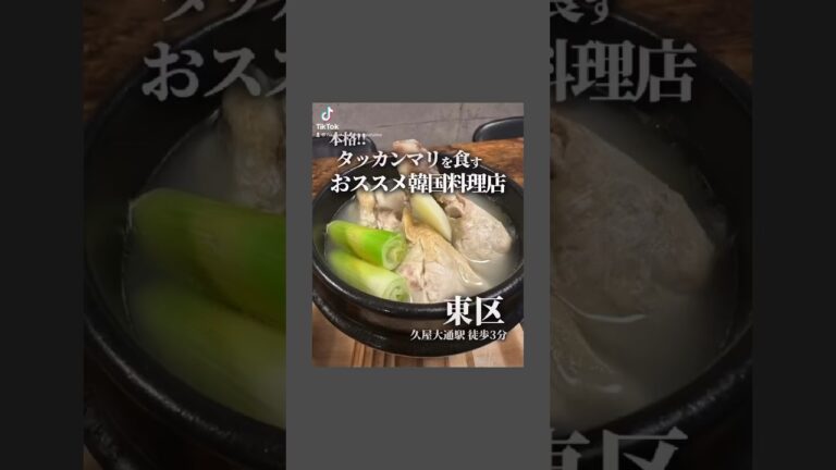 【名古屋グルメ】本場の味そのままのタッカンマリを頂けるお店❗️