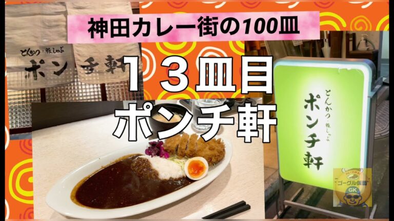 ポンチ軒【神田カレー街の100皿: 13皿目】食べログ百名店とんかつ2021だけどカレーも超絶美味！〜カツと特製カレーの巻