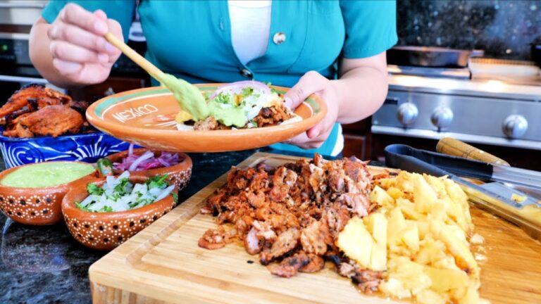 TACOS AL PASTOR MEXICAN STYLE MARINADED PORK WITH PINEAPPLE FOR STREET TACOS