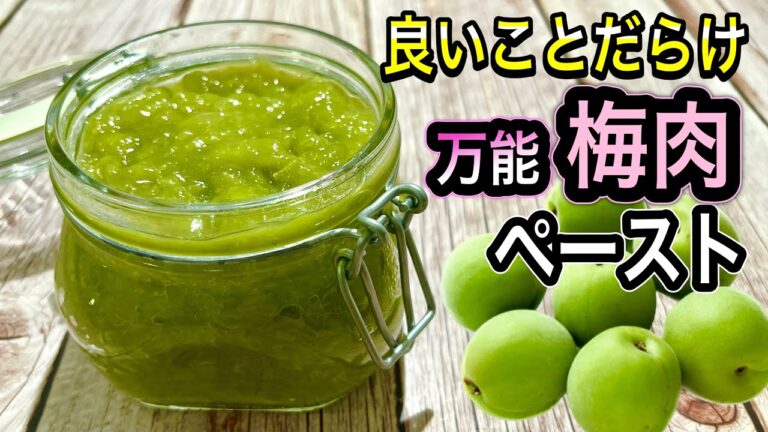 【青梅の保存法】加熱した梅の効果がすごい！一年分の元気を作り置き！万能梅肉ペースト