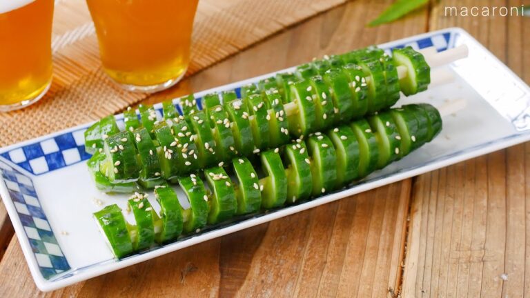 【トルネードきゅうりのにんにくごま油漬け】シャキシャキ食感とパンチの効いた旨み！