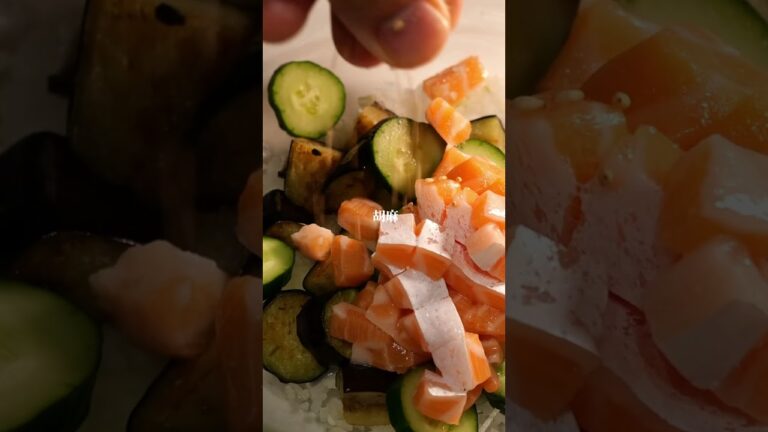 アボカド嫌いのためのサーモンポキ丼#簡単レシピ #レシピ #料理 #サーモン#腸活#料理動画