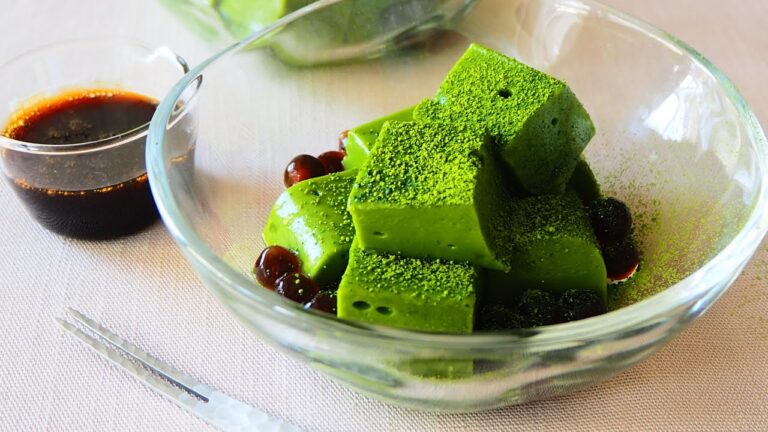 Tofu matcha Warabimochi/簡単やわふわ豆腐抹茶わらび餅の作り方