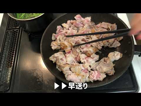 【晩御飯】豚こまニンニク醤油炒め