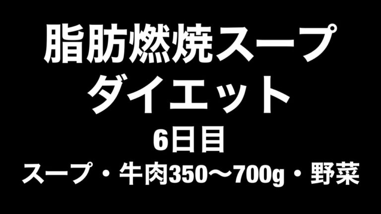 【脂肪燃焼スープ】ダイエット6日目！