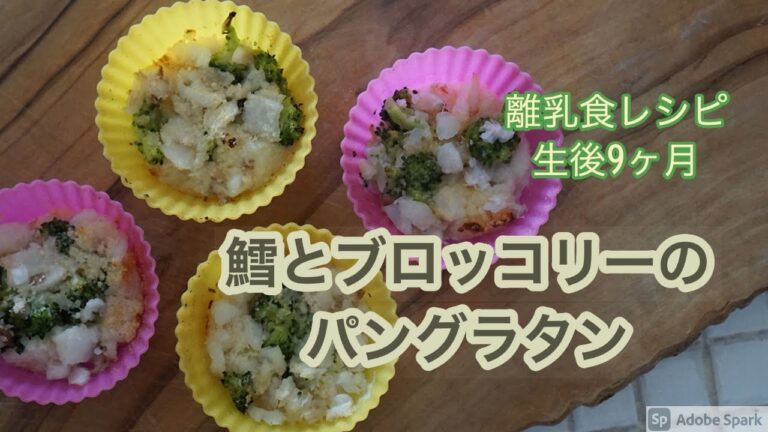 【離乳食レシピ】【生後9ヶ月】鱈とブロッコリーのパングラタン