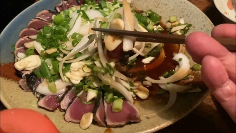 高知の鰹タタキ・野三つ葉晩酌