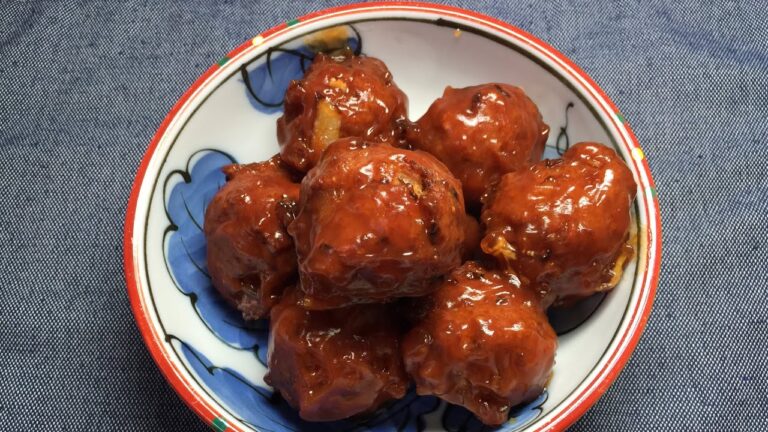 肉団子の甘酢あんかけ