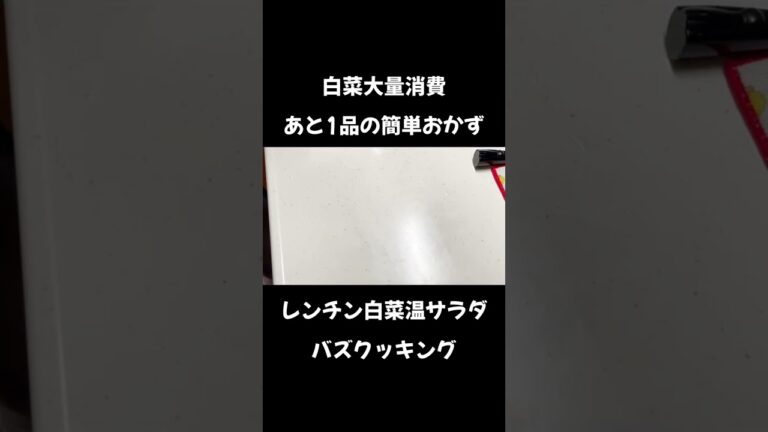 【白菜大量消費】あと1品の簡単おかず 白菜の温サラダ