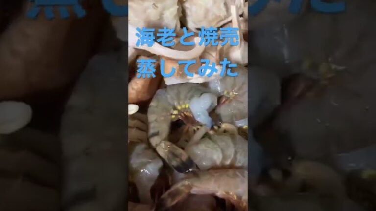 【簡単レシピ】今日は海老と焼売を蒸してみた　#簡単レシピ #自炊レシピ #料理初心者 #時短レシピ #ずぼら飯