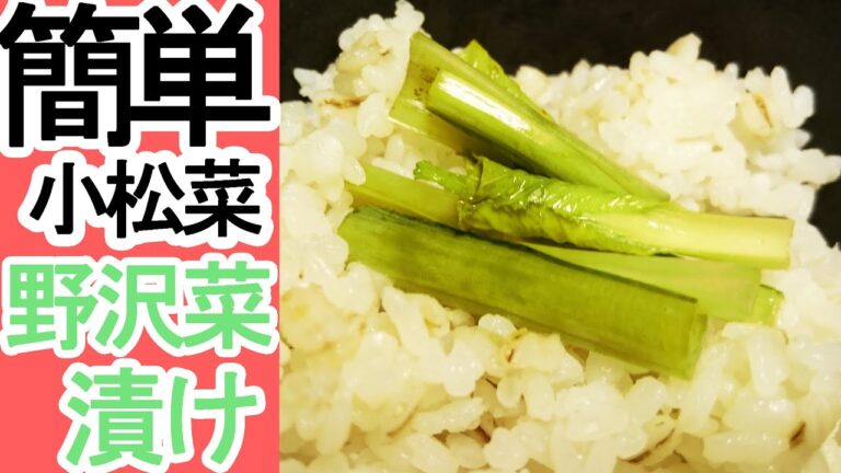簡単漬物　小松菜の野沢菜漬け　【野沢菜風】【漬物】
