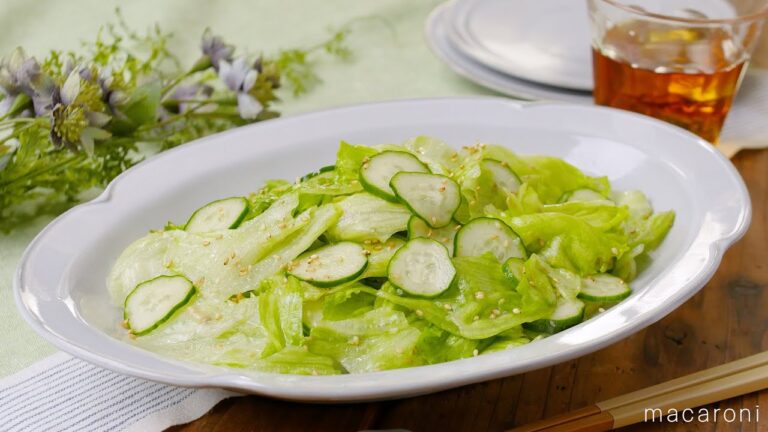 【レタスときゅうりのやみつき塩だれ和え】10分でパパッと完成！ひと口食べたら止まらない…！