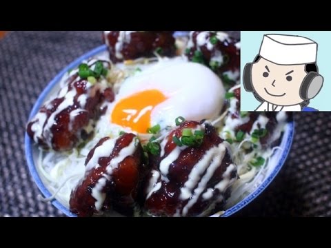 Teriyaki Chicken Karaage-Don♪　てりたま唐揚げ丼♪