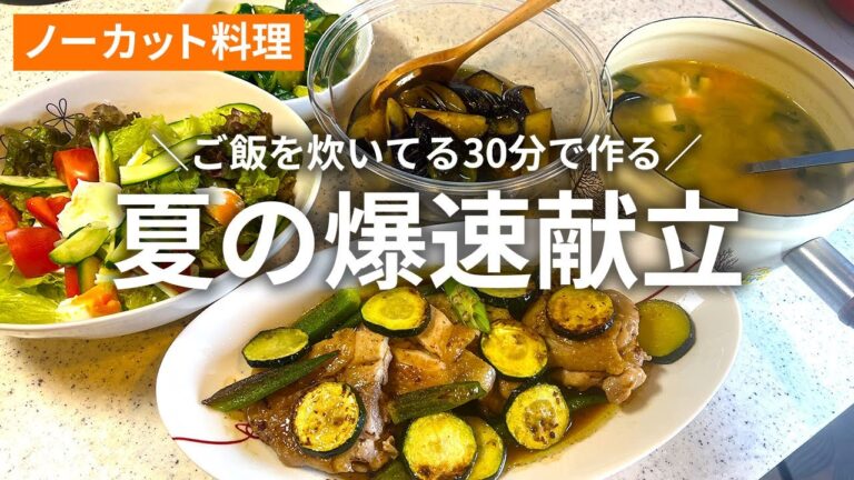 【夏の献立】ノーカット30分(3倍速)で作る！夏の簡単爆速料理
